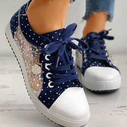 Mulheres Mulheres Lisa Sapatos Lazer Sexy Mesh Hollow Canvas Da Lona Moda All-Match Confortável Lace Lace Up Casual Y0907