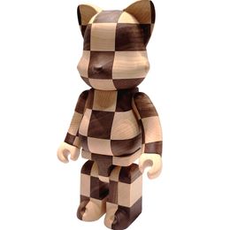 New chess chessboard lattice ebony pine splicing joint movable building block violent cat trend solid wood toy hand-made ornament 28cm