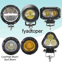 Spot Light LED Headlights Fog Lamp Led Work Light High/ Low Beam for Car Truck Tractor Trailer SUV ATV Off-Road 1 PC