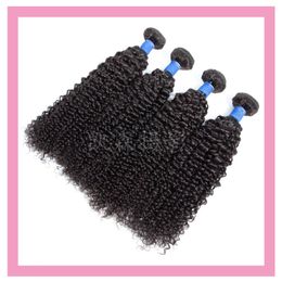 Malaysian Human Virgin Hair Extensions Kinky Curly 4 Bundles Full Hair Products Curlys Hair Bunlde 95-100g/piece 8-30inch