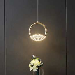 nordic light hotel Australia - Minimalist Nordic Pendant Lamps Round Ring Moon Hanging Light Ceiling Lights for Living Bedroom Dining Room Store Hotel Decoration