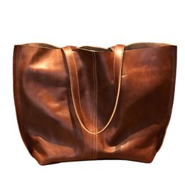 2020 Women Genuine Leather Shoulder Bag Female Top Handle Soft Cowhide Handbag Leisure Travel Briefcase Tote