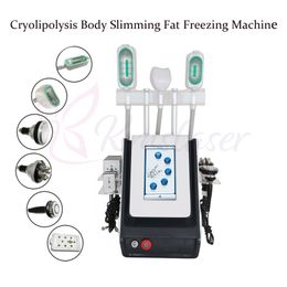 7 IN 1 Cryolipolysis fat freezing body slimming machine cavitation RF cellulite reduction lipolaser cryotherapy beauty equipment with double chin remove