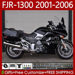 OEM Fairings For YAMAHA FJR-1300 FJR 1300 A CC FJR1300 Factory blk 01 02 03 04 05 06 Moto Body 106No.45 FJR-1300A 2001 2002 2003 2004 2005 2006 FJR1300A 01-06 Bodywork Kit