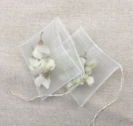 2021 6*7cm Reusable With String Hanging Tea Empty Bags Fine Nylon Mesh Strain Philtre Bag Herb Loose DIY Cup Tea Strainer