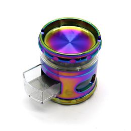 Colorful grinders drawer type zinc alloy metal grinder cigarette herb crusher