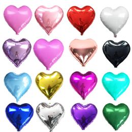 Party Decoration 1pc 18inch Heart Shape Helium Foil Balloons For Wedding Valentine's Day Happy Birthday Anniversary Supplies