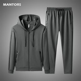 Men's Set Streetwear Spring Men Tracksuit Casual Hoodies Sportswear Mens Two Pieces Set Clothing Jacket+Pants Sports Suit 211109