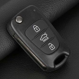 Replaceable Car Flip 3 Button Remote Key Fob Case Shell Cover Fit For Hyundai 2006-2013 KIA Rondo Sportage KIA Soul KIA Rio2992