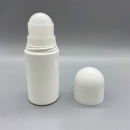 50ml white Plastic Roll On Bottle - Travel Refillable Deodorant Roll-on Containers -DIY Essential oil & personal Packing Bottles R2021