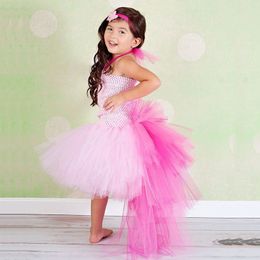 Mascot doll costume Girls Flamingo Party Mesh Tutu Dresses Princess Birthday Outfit Halloween Costume Role Play Dress Up Pretended Game Sui