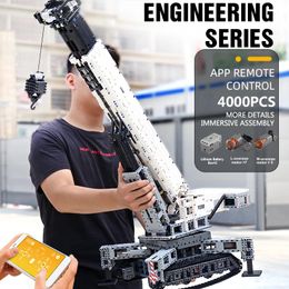 MOULD KING RC Liebherrs LTM 11200 Excavator Crane Truck Building Blocks 17002 High-Tech Motorized Car The MOC-20920 Bricks Kids Christmas Toys Birthday Gifts