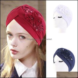 Beanie/Skl Caps Hats & Hats, Scarves Gloves Fashion Aessories Women Twist Womens Turban Simple Style Hair Aessory Chemotherapy Bandana E Jew