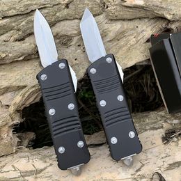 Mini folding M390/204P 59 Hight Hardness Blade Aluminium Alloy black handle outdoor pocket Auto tactical survival knives