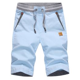 Summer Solid Casual Shorts Men Fashion Brand Male outdoor Cotton Man Bermuda Beach 5XL 210629