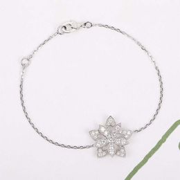 S925 silver stud earring wth diamond flower shape for women wedding Jewellery gift bracelet PS4696