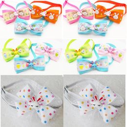 Dog Apparel 100PC/Lot Easter Bow Ties Pet Neckties Bowties Collars Holiday Accessories