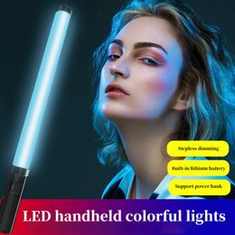 bio light UK - Flash Heads Yidoblo RGB Handheld Ice Stick LED Video Light 3200K-5500K Studio Pography Lamp Bio-color Adjust Control USB Charger