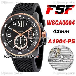 F5F Drive WSCA0004 1904-PS MC Automatic Mens Watch Two Tone PVD Steel Black Dial White Roman Markers Rubber Strap 2021 42mm Super Edition Watches Puretime f6