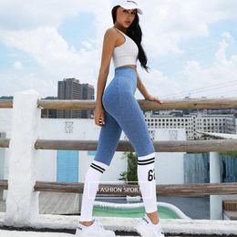 Patchwork Yoga Pants Women Fashion Sexy Long Fitness Clothing Spodnie Damskie High Waist Sport Pants Femme Gym Leggings Woman