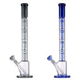 Newest Big Thick Bongs Hookahs 4 Layers 6 Arm Trees Glass Bong 18mm Female Joint With Bowl And Downstem Water Pipes 2 Colors Tall Oil Dab Rigs