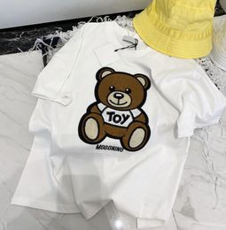 Kids fashion T-shirts Luxury designer t shirt Tops Tees boys girls cartoon bear embroidered letter cotton short sleeve Pullover children clothes Loose Style