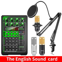 Microphones Micrófono bm 800 E1, Kit de tarjeta de sonido, interfaz Audio, karaoke, BM800, condensador para PC, teléfono, ordenador, grabación