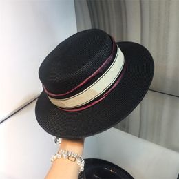 Personality Woven Hats Casual Men Women Wide Brim Summer Visor 3 Colours Top Quality Caps