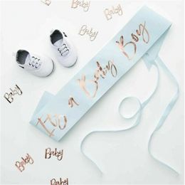 Baby Shower Boy/girl Gender Reveal Satin Straps Anniversary Birthday Party Party Decorations for Childrens Birthday