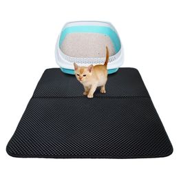 Cat Litter Mat For Litter Box Self Cleaning Cat Litter Locker Trapper Waterproof Pet Cat Mat Double-Layer Pad Bed Protect Floor 2101006