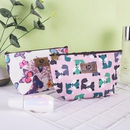 1 pc Cartoon Cosmetic Bag Pattern Women Make Up Bag Travel Floral Organiser For Cosmetic Waterproof Toiletry neceser