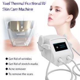 Portable Tixel Thermal Fractional Machine Acne Scar Wrinkle Removal Stretch Marks Remove Skin Care Beauty Equipment With 2 Handpieces