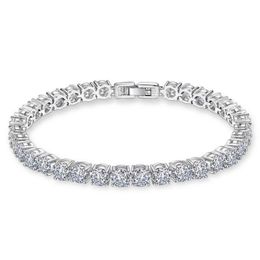 925 Sterling Sier Luxury 5mm Zirconia Tennis Bracelet For Women Girl Party Jewellery