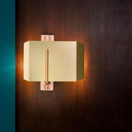 Wall Lamp Nordic Minimalist All-copper Light Luxury Post-modern Model Room Living Bedroom Bathroom Single