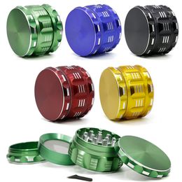 Grinder Mult Colours Smoking Accessories 4 Layers Zinc Alloy Crusher Colourful Herb Grinders 63mm Diameter Tobacco Tool