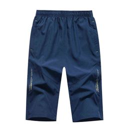 Summer Casual Striped Shorts Men Joggers Short Pants Mens Knee Length Sweatpants Shorts Male Fashion Sportswear Plus Size 5XL H1210
