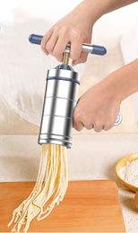 Factory popular household small machine noodle press stainless steel wholesale 5 sets of mold Manual Noodle Makers