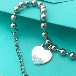 beaded chain bracelet women couple Strands stainless steel fashion jewelry Valentine day Christmas gift for girlfriend accessories wholesale