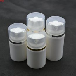10pcs 30ml White Airless Pump Bottles Gold Silver Foil Cap Refillable Cream Tube Travel Bottle Empty Cosmetic Lotion Containersgood qty