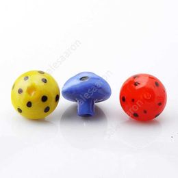 Smoking Accessories 30mm Mushroom Glass Carb Caps Colorful Bubble Cap Heady For Quartz Banger Nails Water Bongs Oil Rigs Pipes DAS122