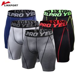 Men Gym Shorts Quick Dry Underwear Fitness Running Boxers Breathable Football Soccer Shorts Workout Skinny Sport Training Tights C0222