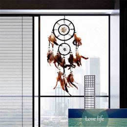 Feather Crafts Dream Catcher Brown Wind Chimes Handmade Dreamcatcher Net for Wall Hanging Car Home Decoration Factory price expert design Quality Latest Style