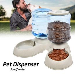 3.8L Automatic Feeder Water Drinking Feeding Large Capacity Dispenser Pet Cat Bowl Dog Y200922