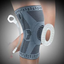 Elbow & Knee Pads Sports Pad Knitted Breathable Silicone Spring Compression Leggings Foot Basketball Climbing Protector