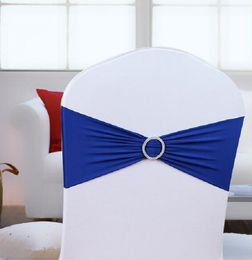 15cm x 70cm Wedding Chair Cover Sashes Elastic Spandex Chair Band Bow With Buckle for Weddings hotel Event Party Accessories