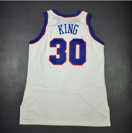 rare Basketball Jersey Men Youth women Vintage Bernard King Champion 1991 Bullets Game Worn Issued retro High School Size S-5XL custom any name or number