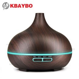 300ml Air Humidifier Essential Oil Diffuser Aroma Lamp Aromatherapy Electric Aroma Diffuser Mist Maker for Home-Wood Y200416
