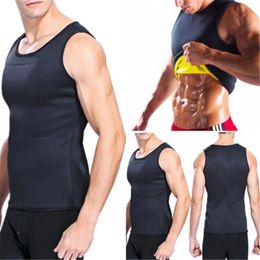 Men's Body Shapers Fit Waist Trainer Vest Sauna Sweat Shaper Tank Top Slimming Trimmer T Shirt Plus Size M-4XL