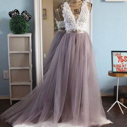 Real Photo Long Tulle Tutu Long Skirt Womens Floor Length Sweep Train Maxi Skirts Bridesmaid Prom Party Skirt faldas mujer moda 210309