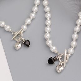 Earrings & Necklace 925 Sterling Silver Bracelet Jewellery Set Luxury Pearl Love Pendant For Women Delicate And Unusual Accessories